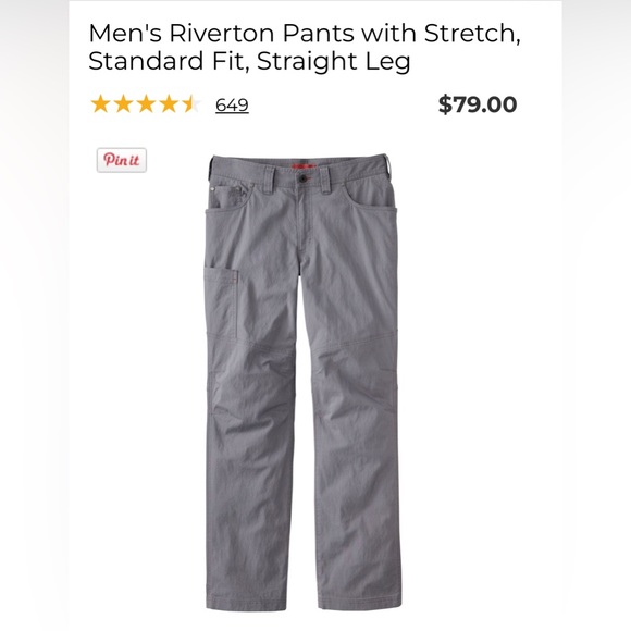 LL Bean Men’s Riverton Pants - Picture 1 of 7